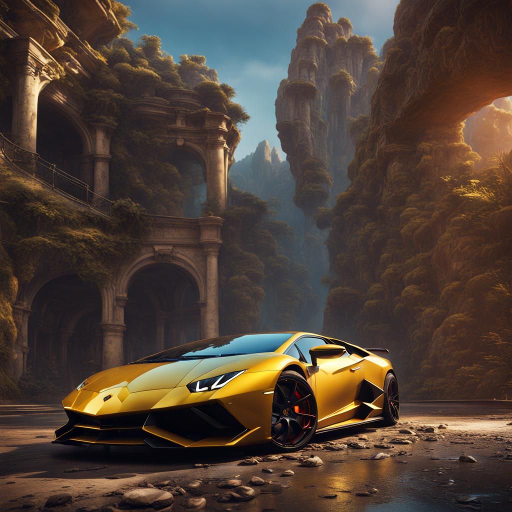 Detailed Lamborghini Matte Painting in Unreal Engine