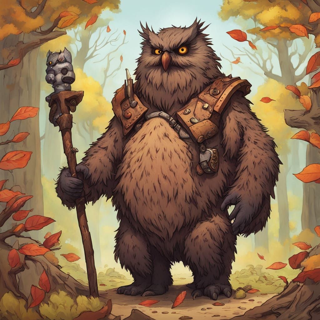 Owlbear Sage Embodies Fierce Wisdom