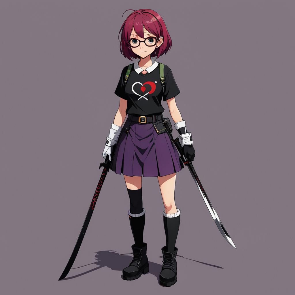 Anime Girl with Scythe in 3D Anime Art