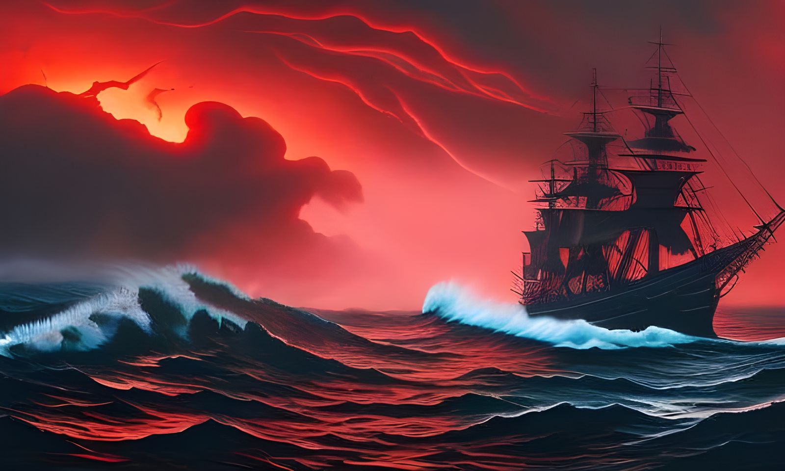 Rogue Wave or Monster Follows the Ghost Ship