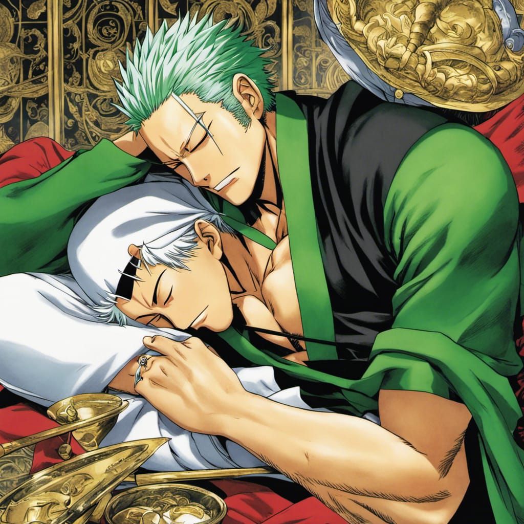 Zoro from One Piece Napping, Eiichiro Oda Style