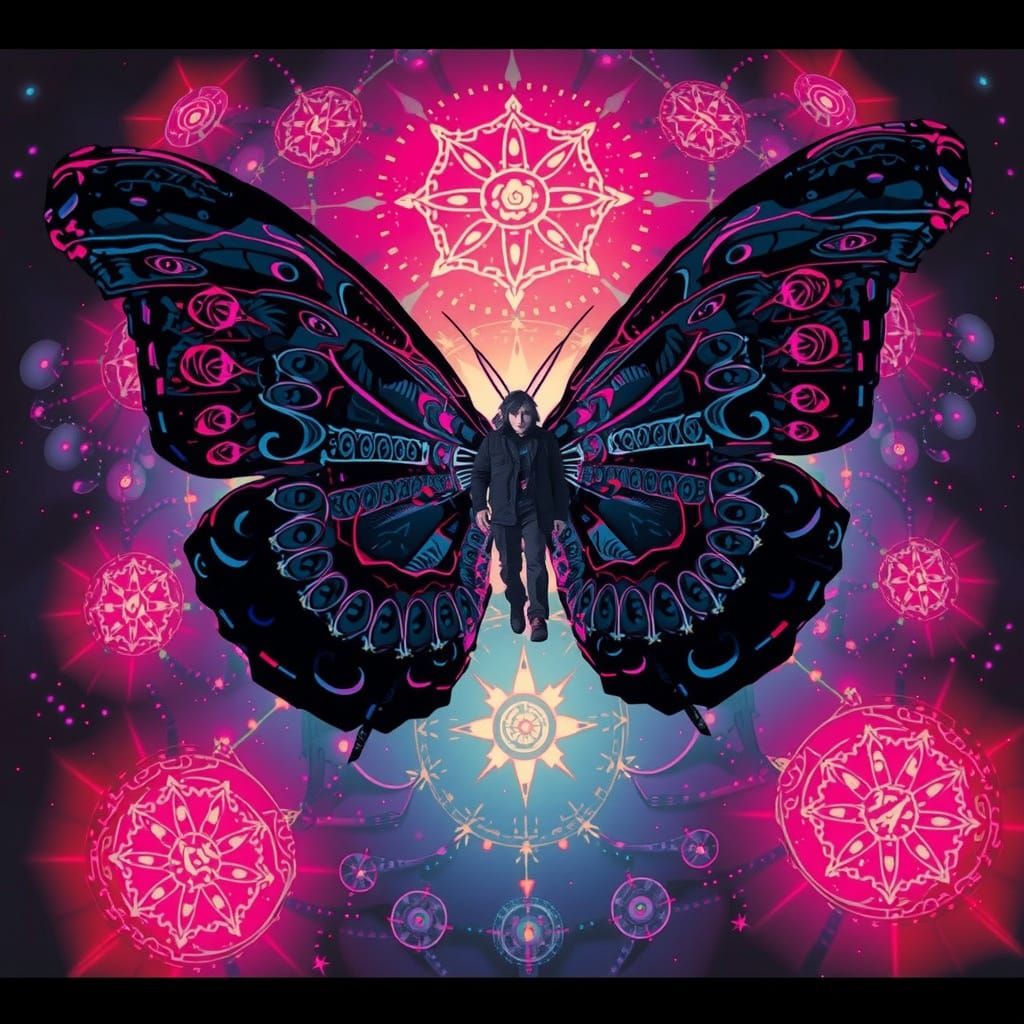 Kaleidoscopic Visions in Ethereal Psychedelic Style