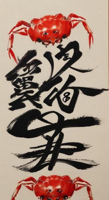 red crabs / Qi Baishi style