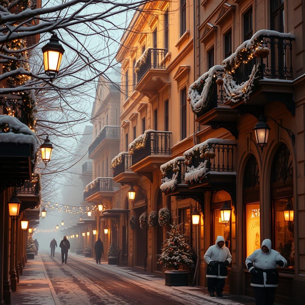 Golden Winter Wonderland in a Fairy-Tale Setting