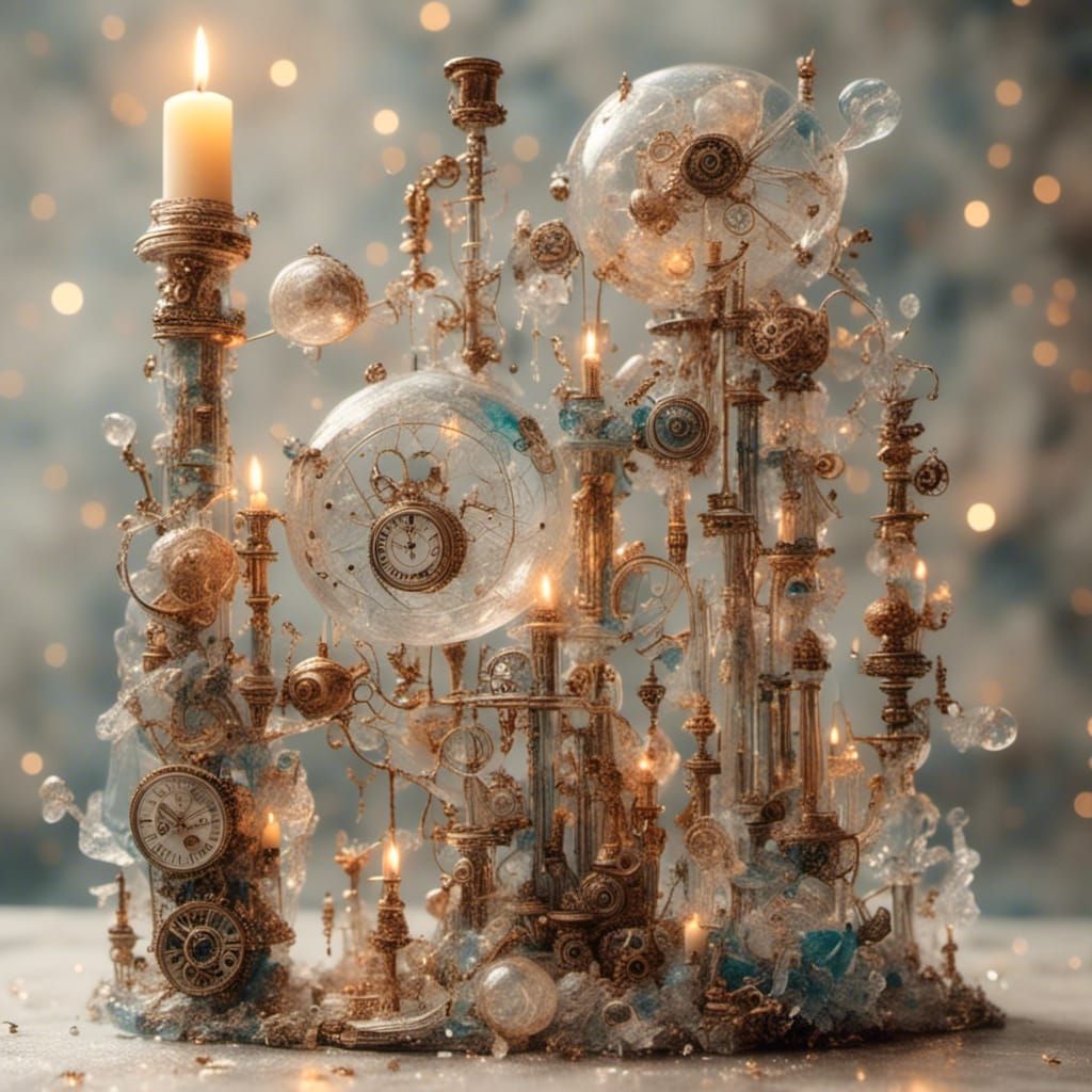 Steampunk Rube Goldberg Machine Lights Candle