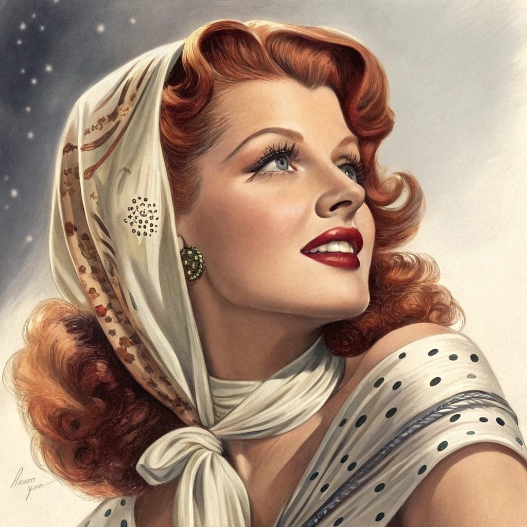 Classic Hollywood Star Rita Hayworth in Elegant Style