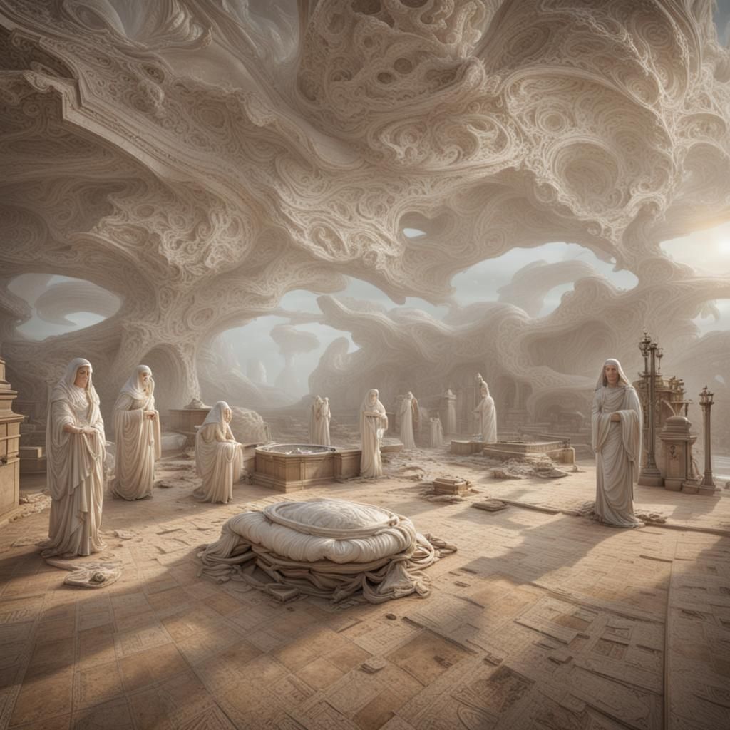 Planetary Alignment at Magic Hour: Detailed Digital Art