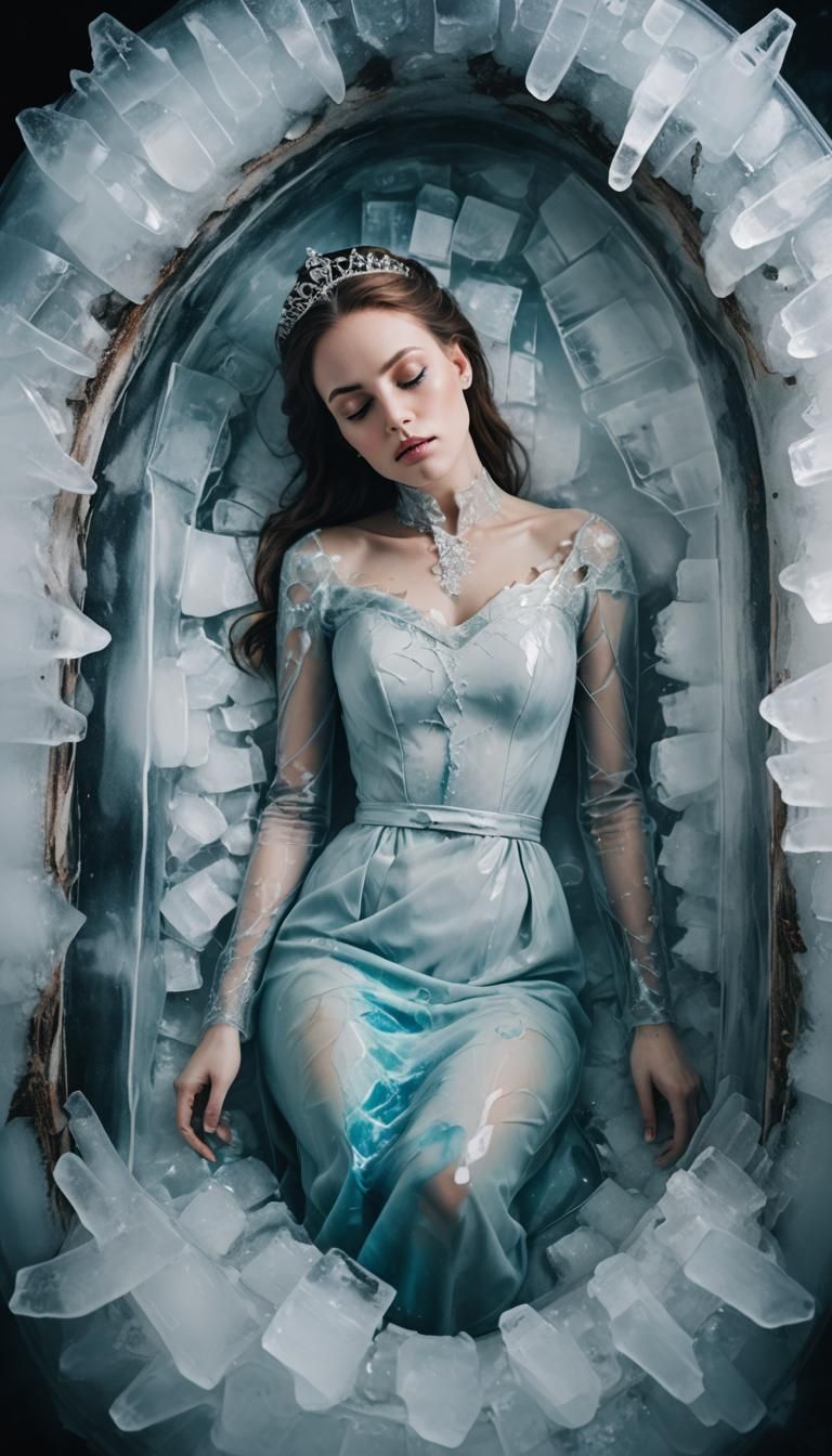 Iced Princess: A Double Exposure Alcohol Ink Painting