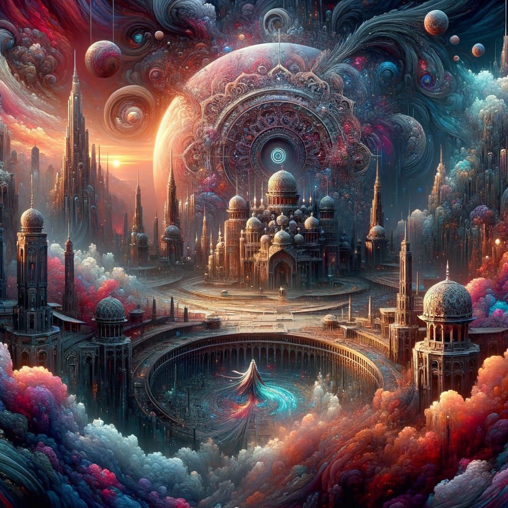 Vibrant Fantasy Landscape in Unreal Engine Style