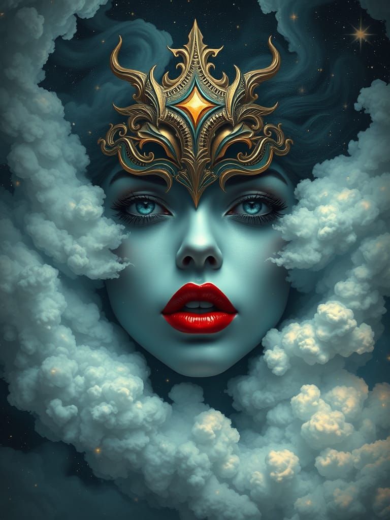 Ethereal Goddess Radiates Cosmic Beauty in Dreamy Digital Ar...