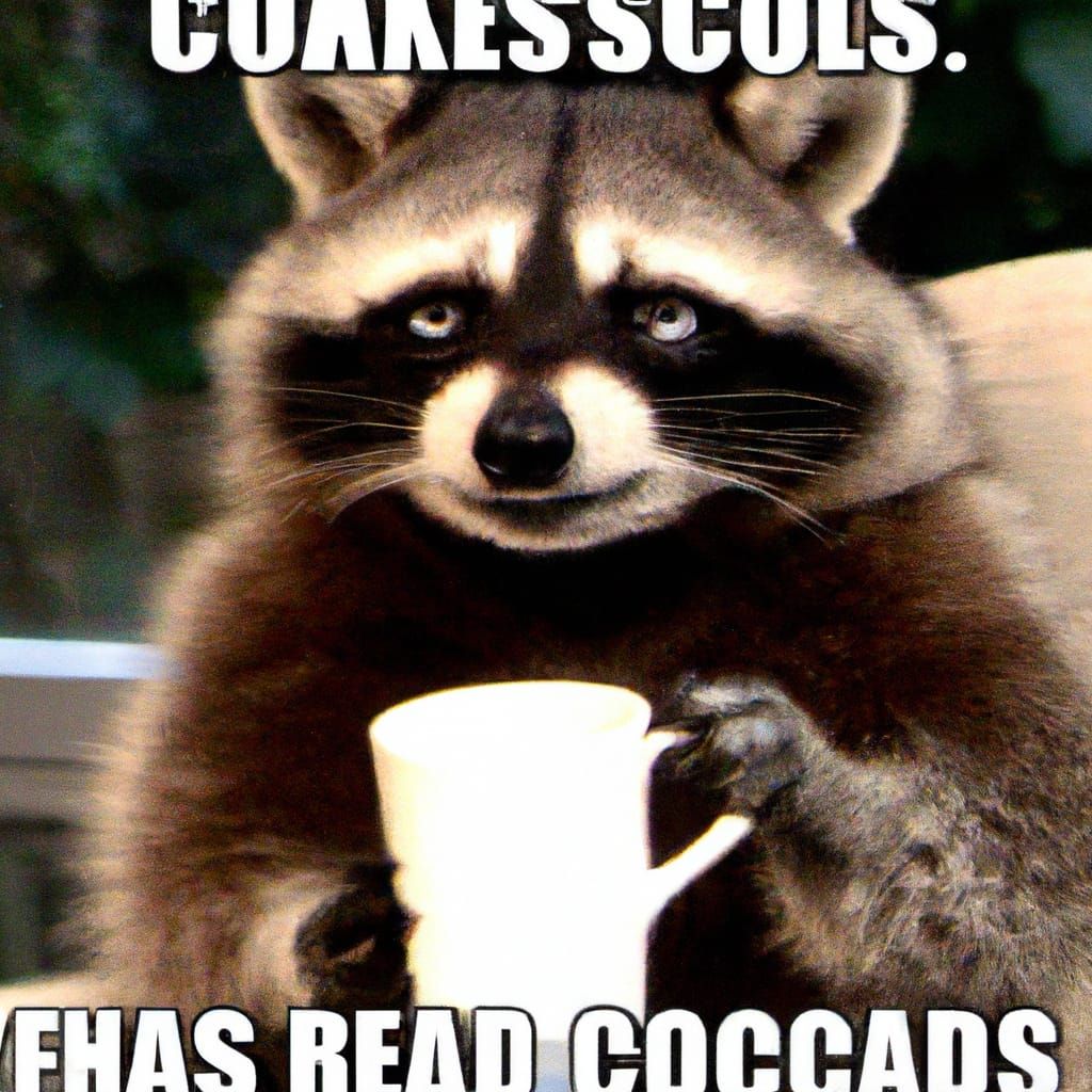 Funny Raccoon Coffee Meme