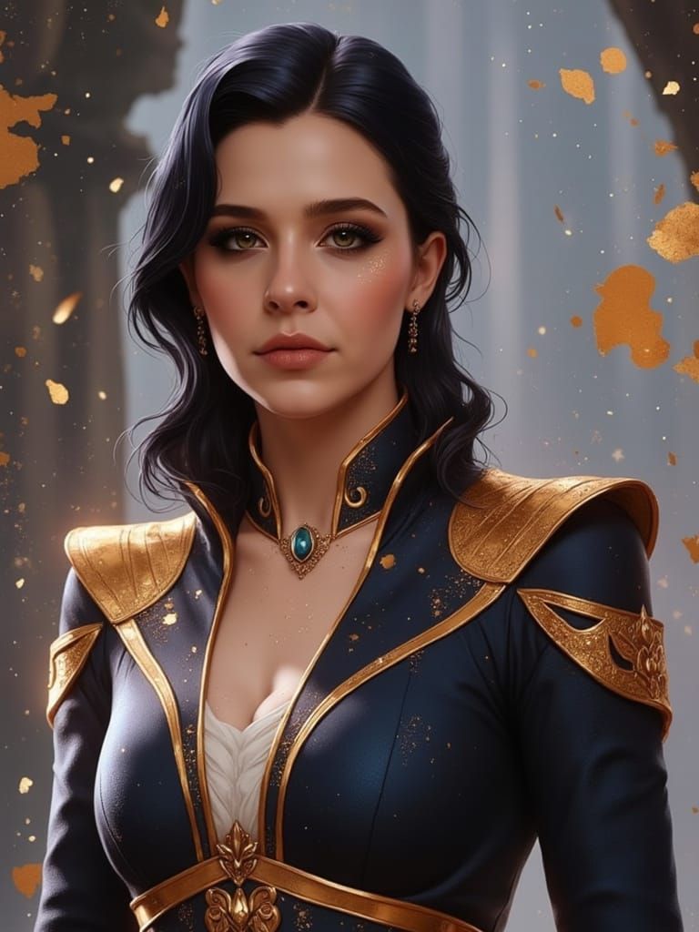 Regal Fantasy Portrait in Divine Oil Style