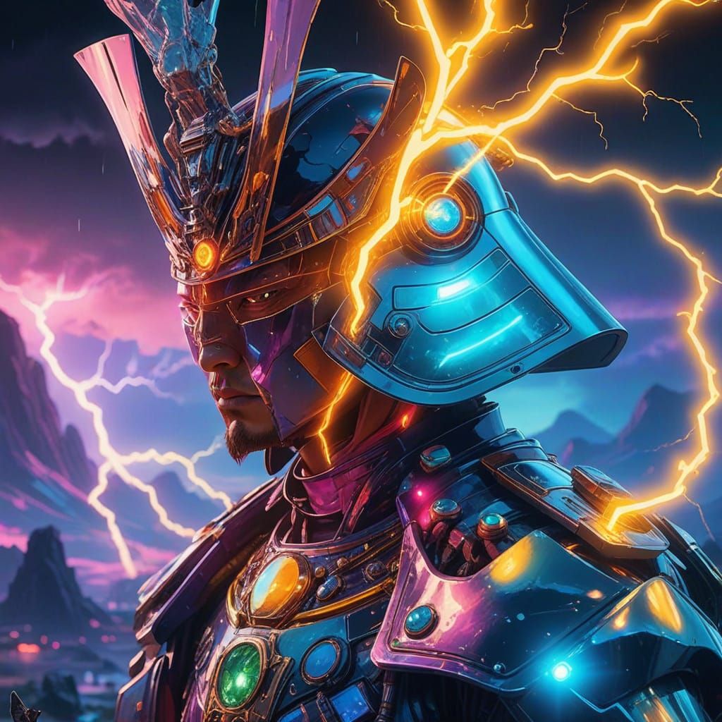 samurai with lightning