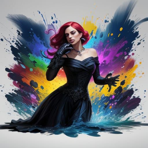 Marlene Concept Art With Vibrant Color Splashes