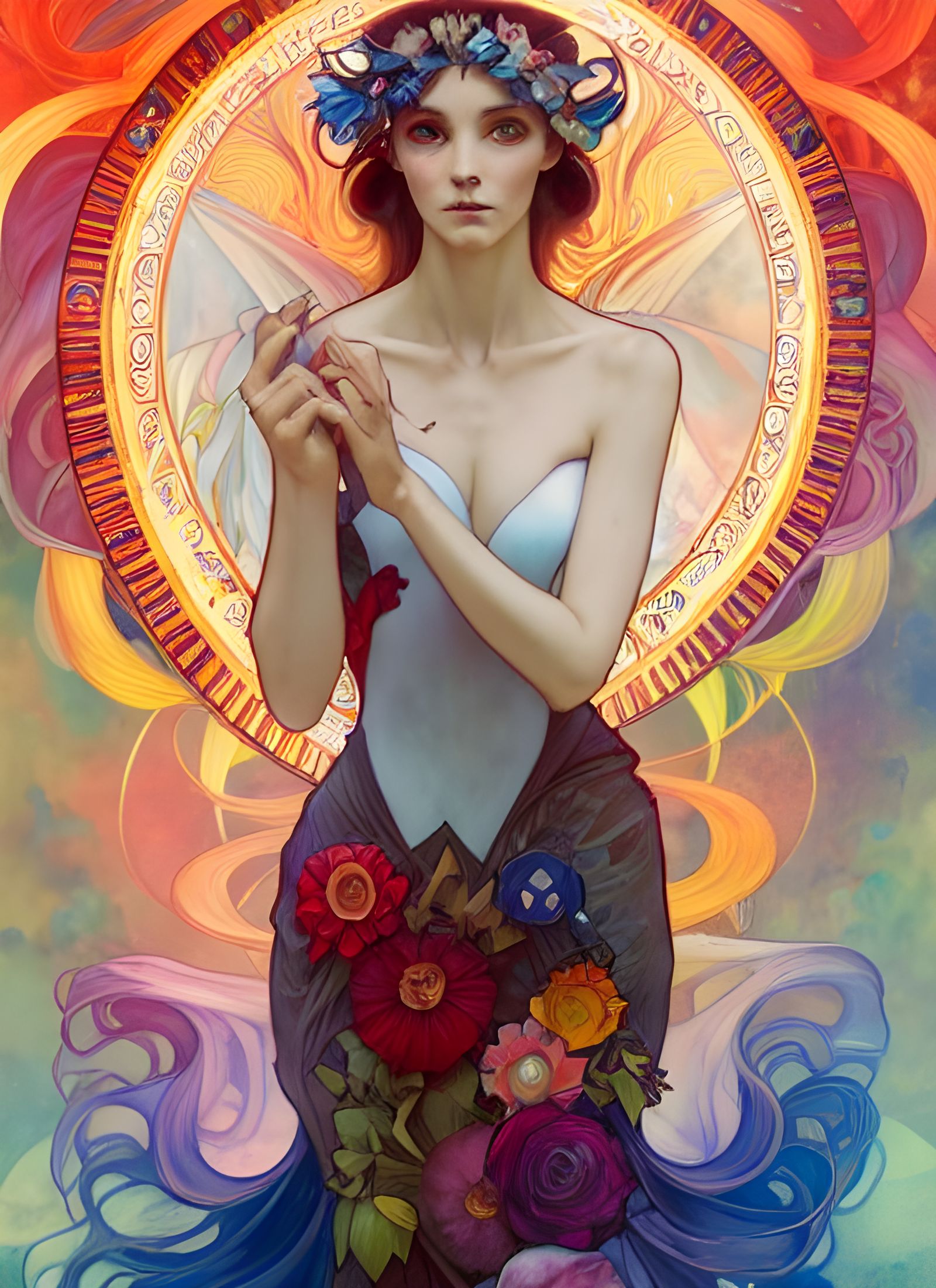 Pokémon Characters in Art Nouveau Style