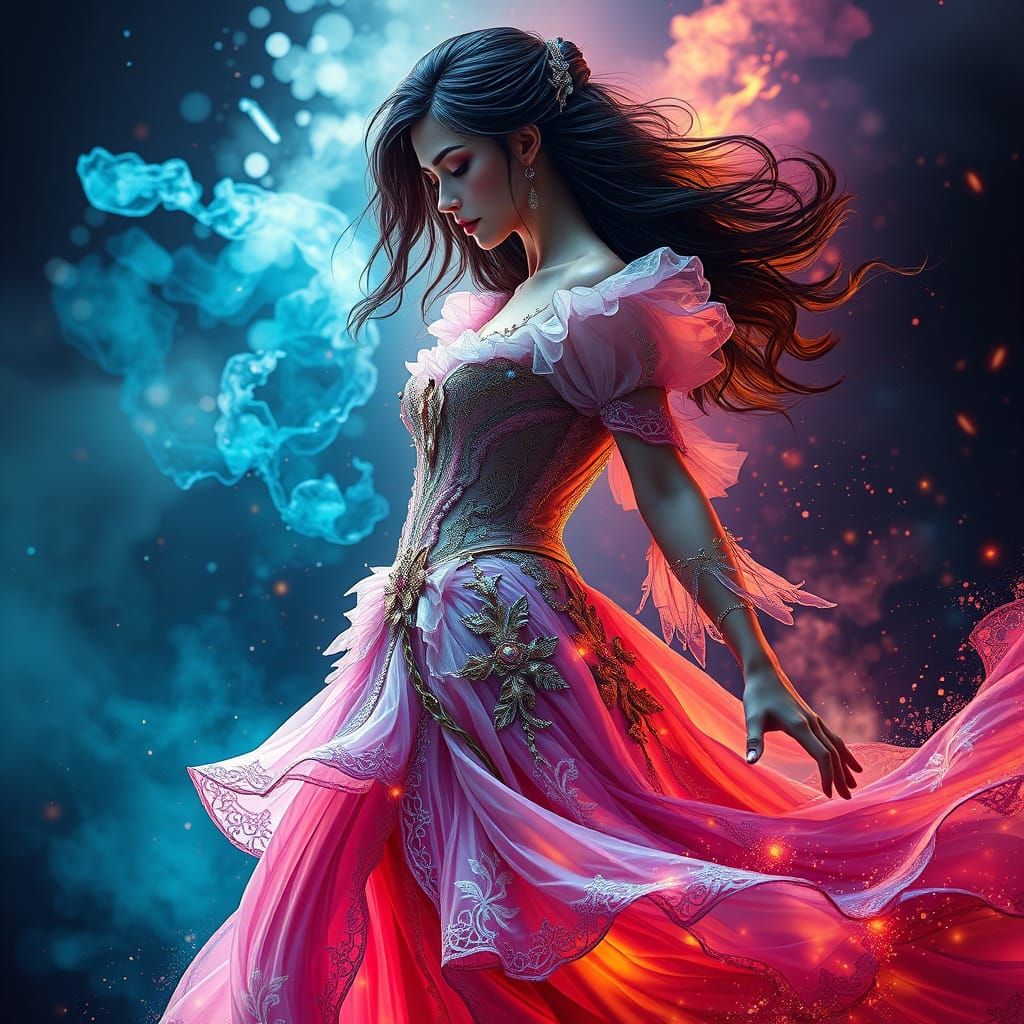 Enchanted Ball Gown in Vibrant Colors