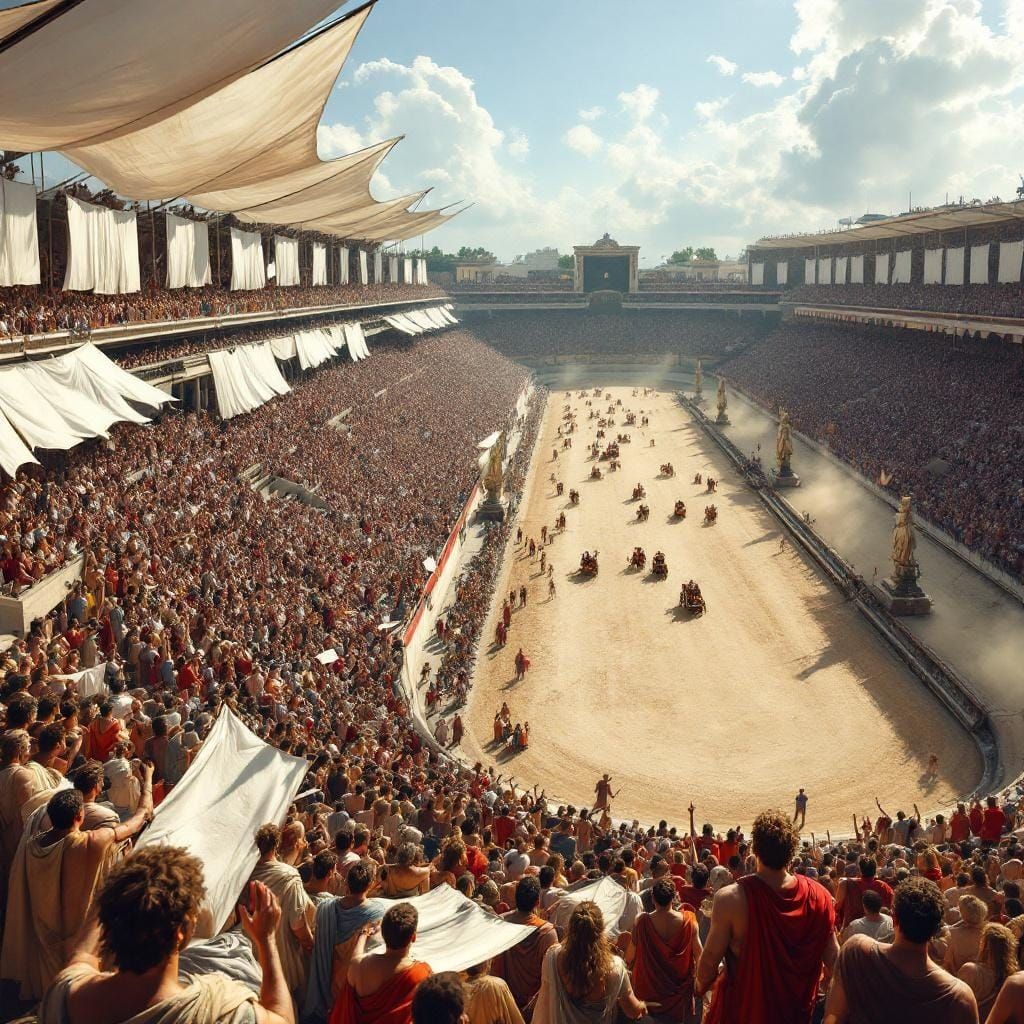 Spectacular View of Ancient Roman Circus Maximus