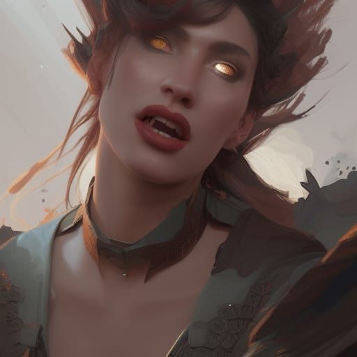 Truth Revealed: Hyperdetailed Art Nouveau Portrait