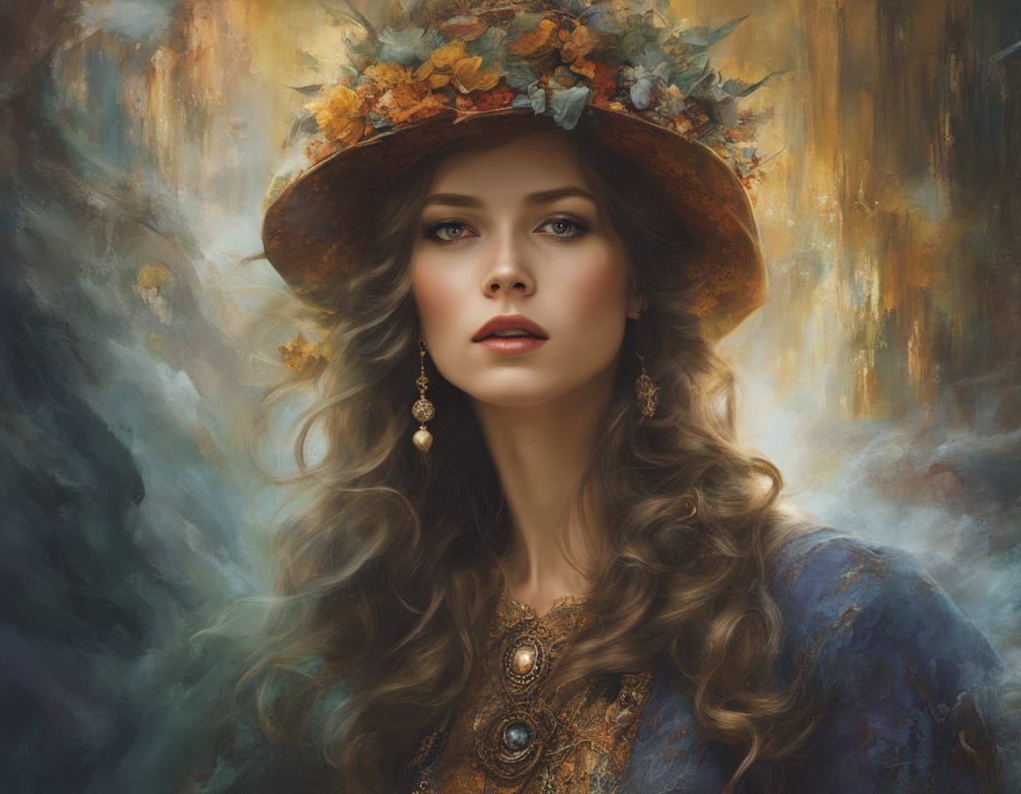 Sarah Miles 1973 Movie Poster in Impasto Chalk Art Style