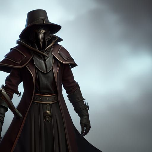 Plague Doctor in Dark Fantasy Style