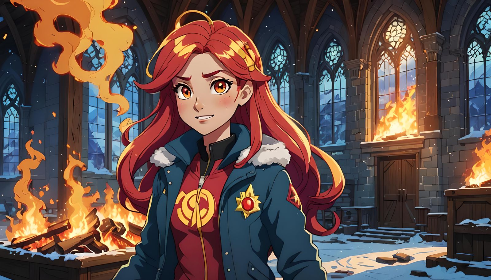 Sunset Shimmer in Alaska: Anime-Style Polar Vortex