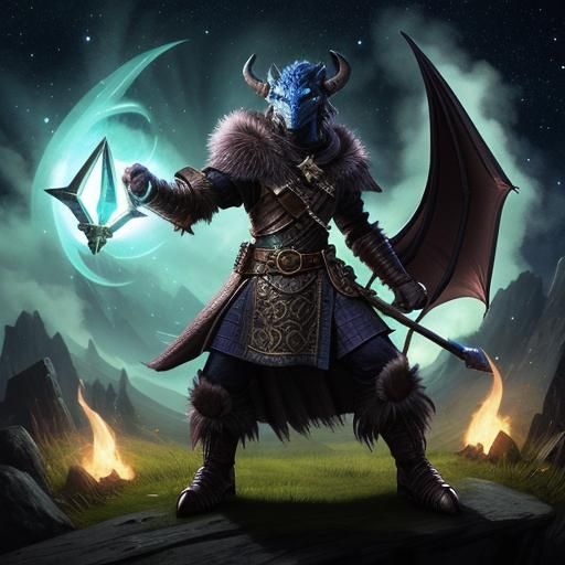 Dragonborn Star Druid from Dungeons and Dragons