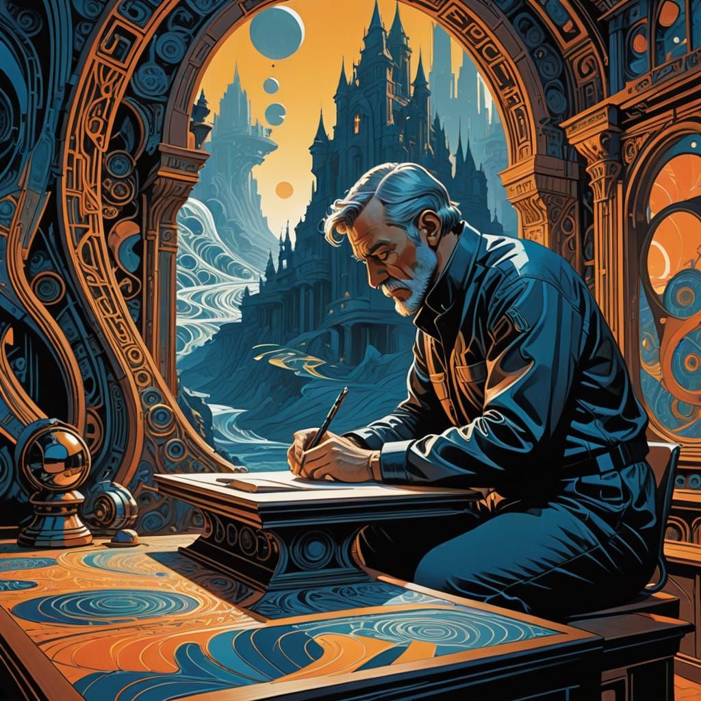 Author Lost in Wave Function Art