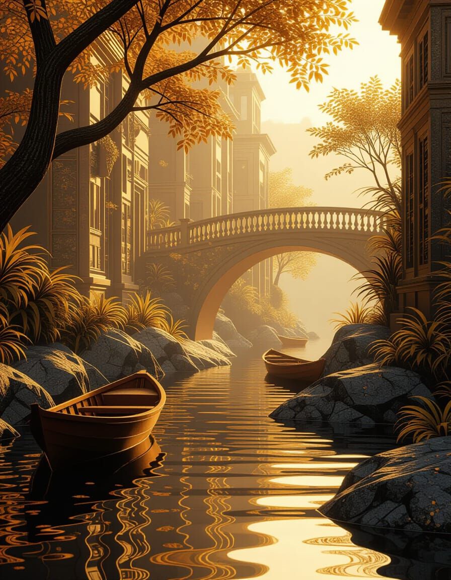 Golden City: A Photorealistic and Surreal Vision