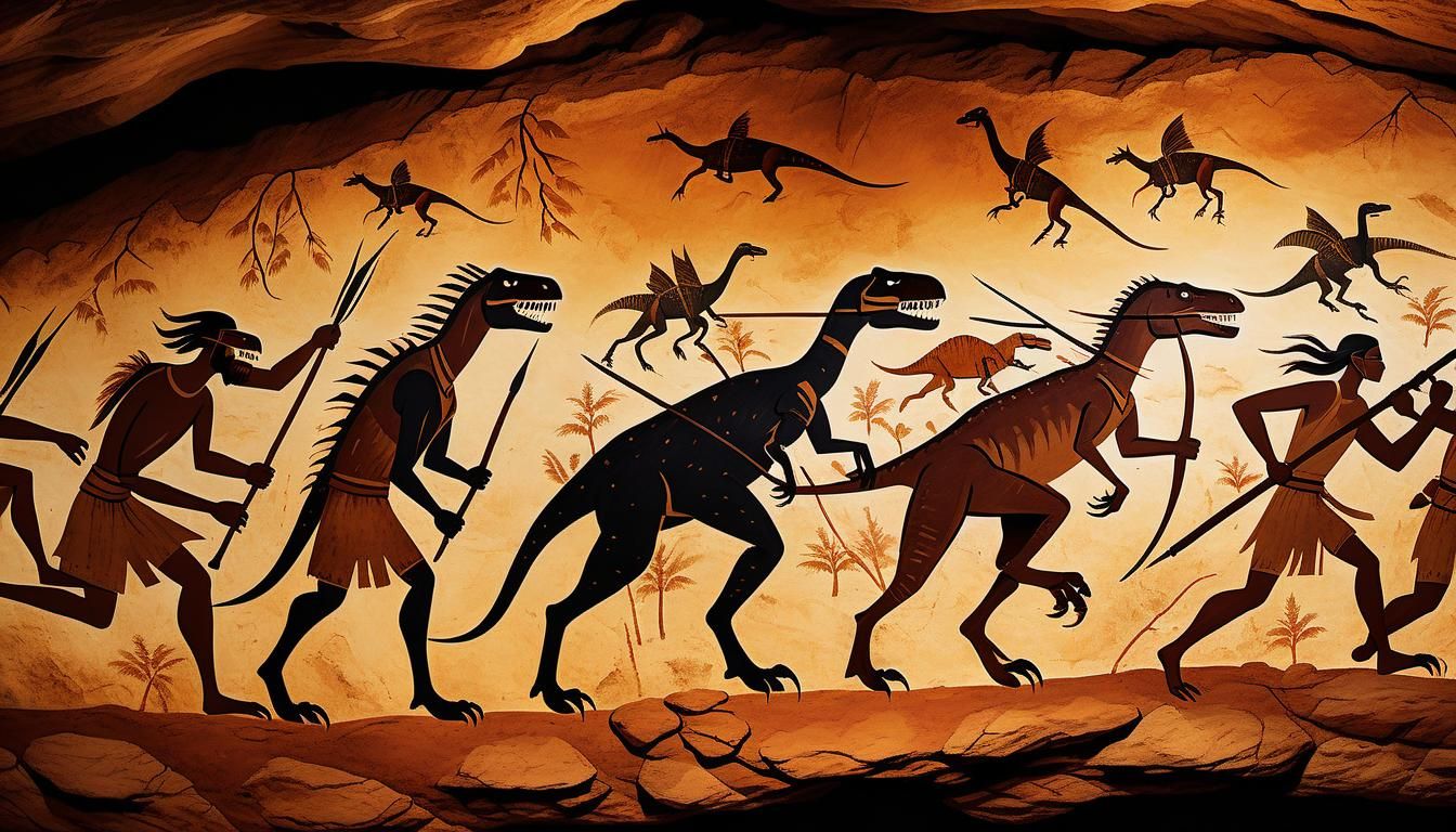 Prehistoric repalian drawings