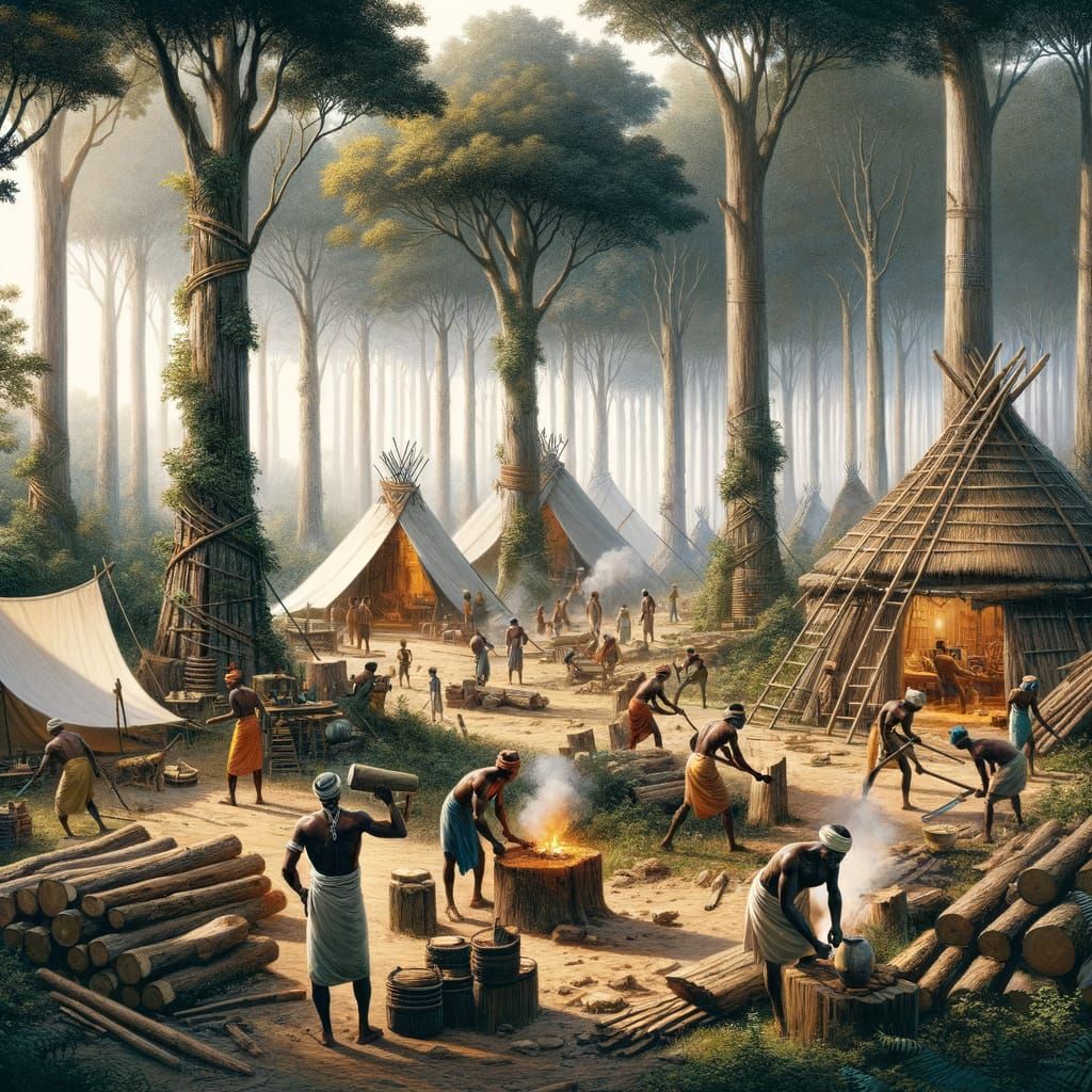 Bantu Woodcutters: Traditional Life Meets Information Age