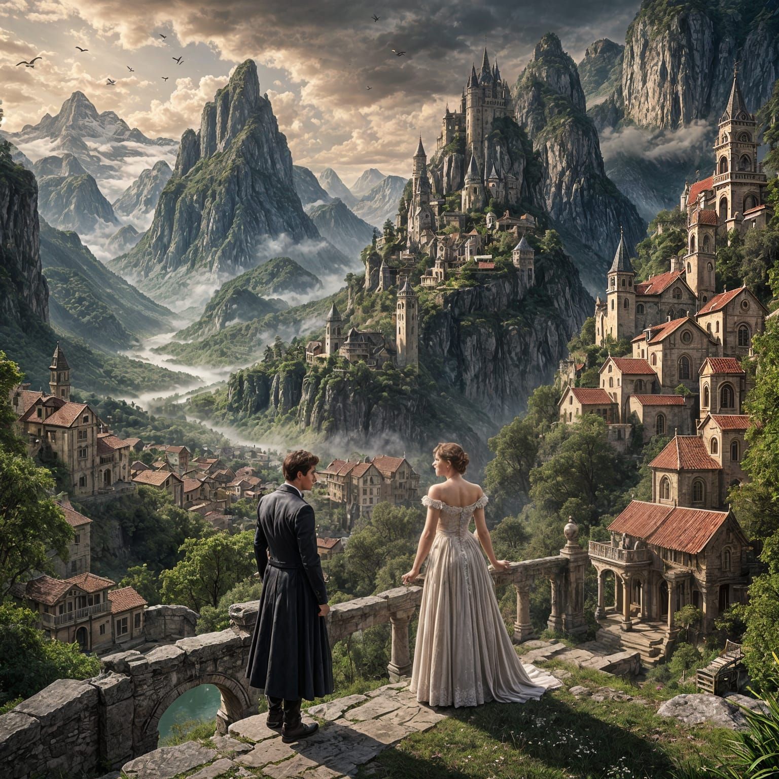 Romantic Matte Painting of Love Found