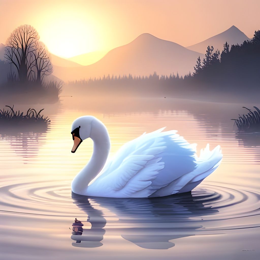 Misty Waterscape at Dawn