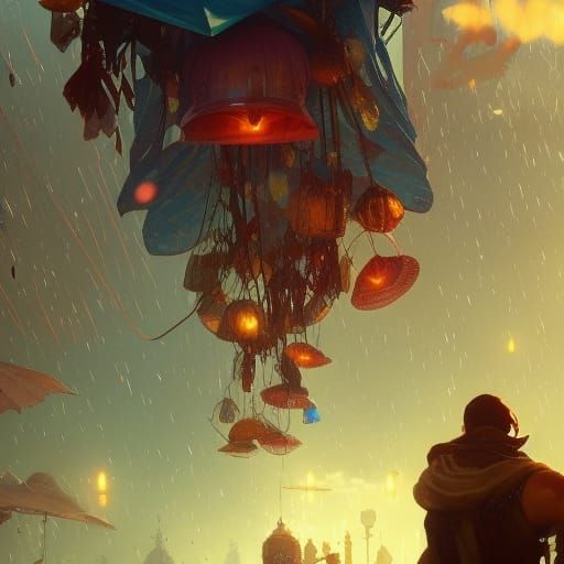 Tacos Raining From The Sky in Digital Art