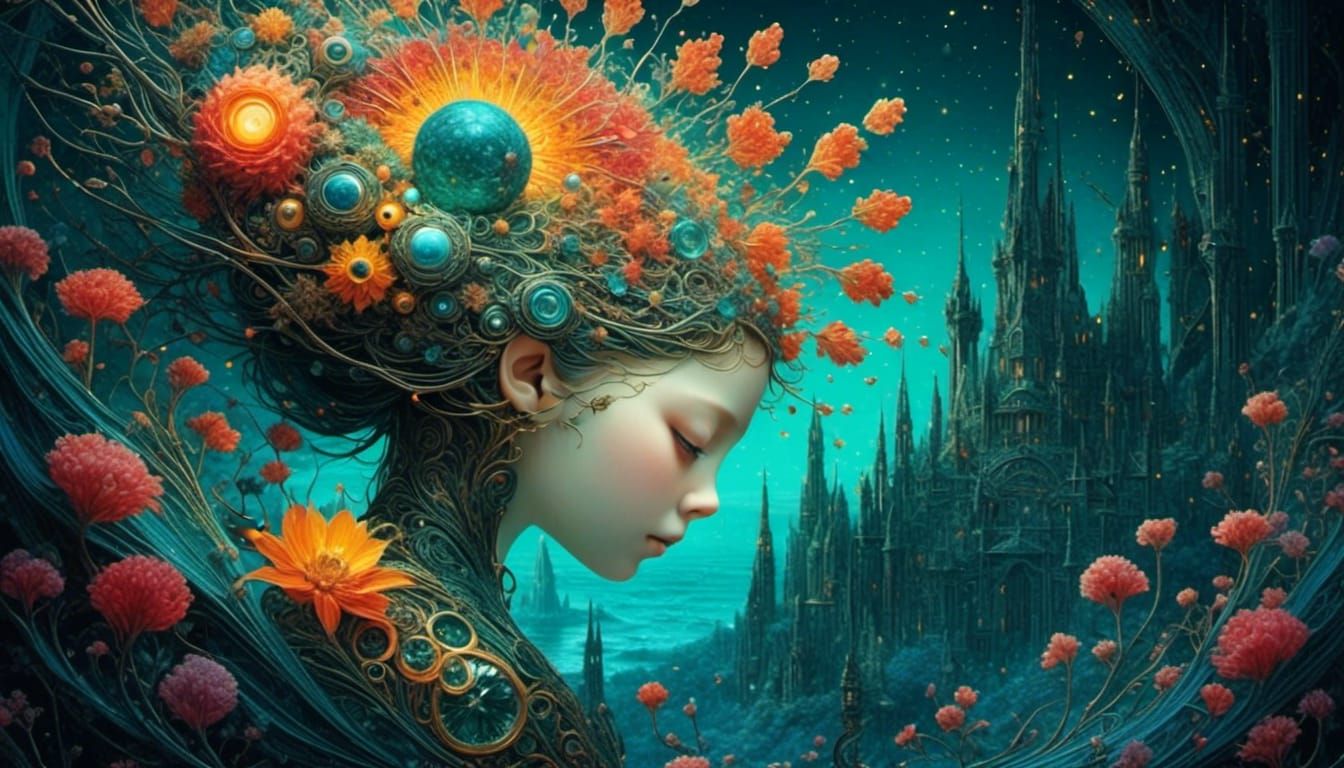 Detailed Fairytale Carvings in Rich Colors