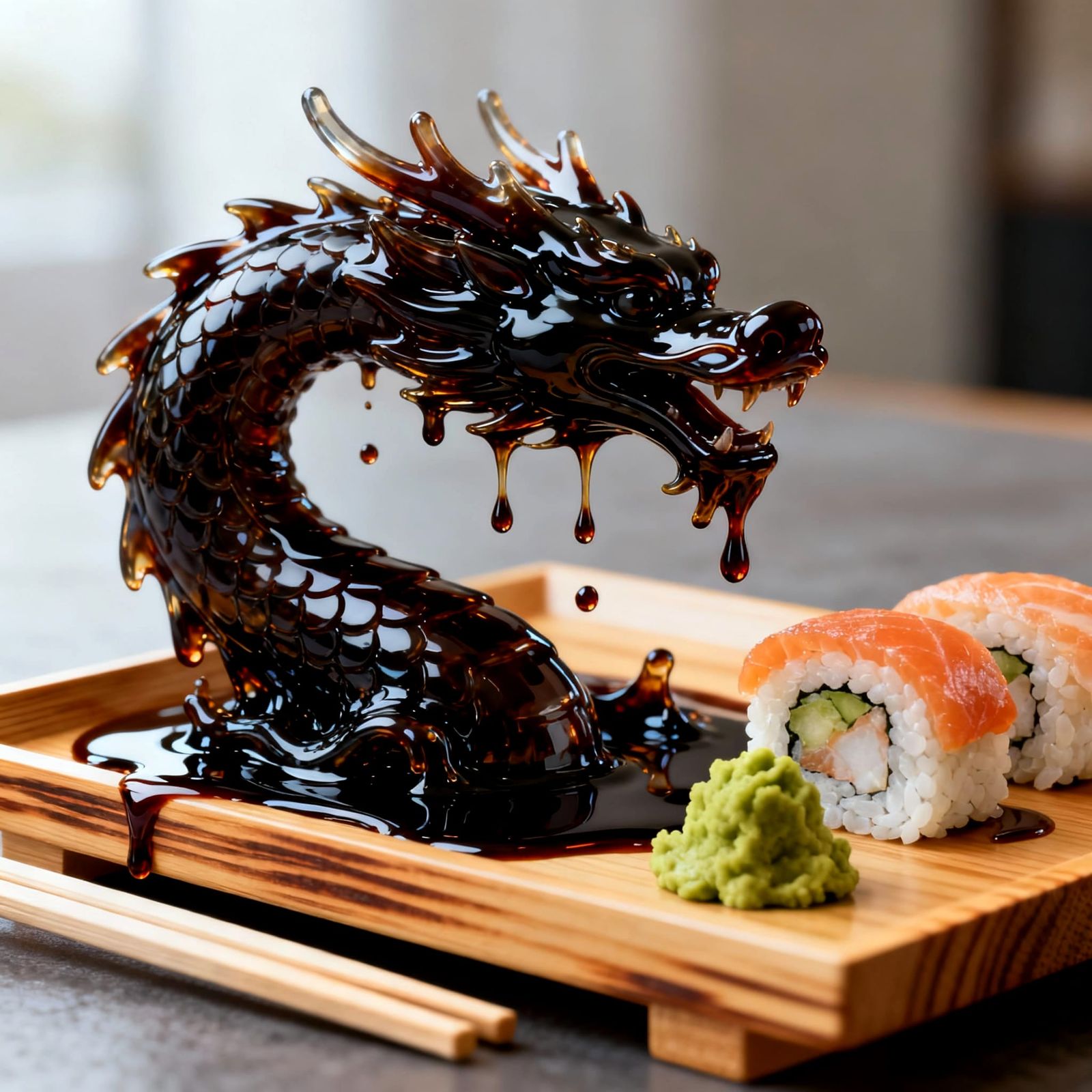 A soy sauce dragon
