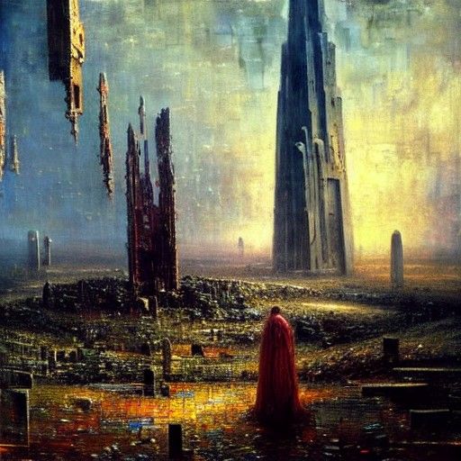Futuristic Dystopian Cathedral Concept Art