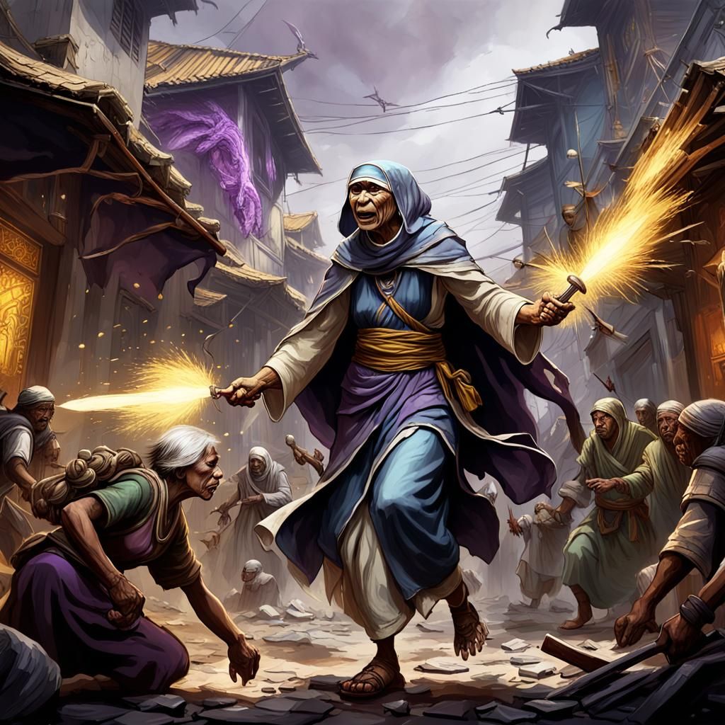 Mother Theresa fighting poverty