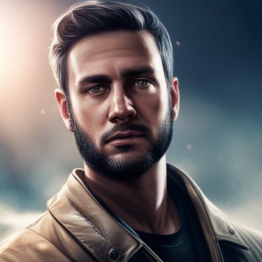 Detailed Portrait of Soldier Crying in Cinematic Lighting