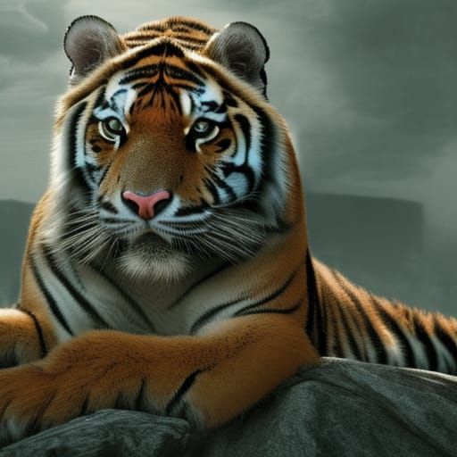 Epic Tiger Digital Matte Painting