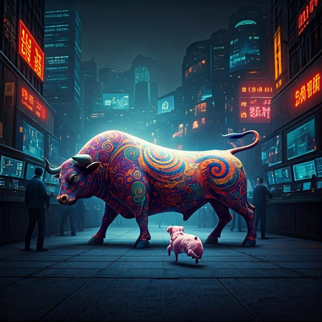 Majestic Bull in Hong Kong Stock Market