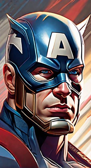 Captain America AI Generated Portrait