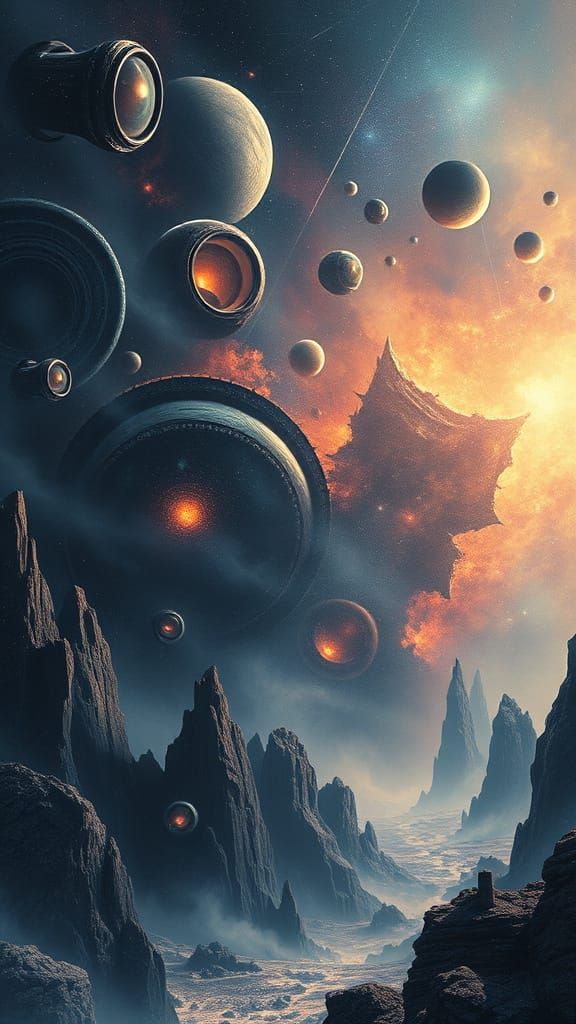 Surreal Cosmic Visions in Matte Painting Style