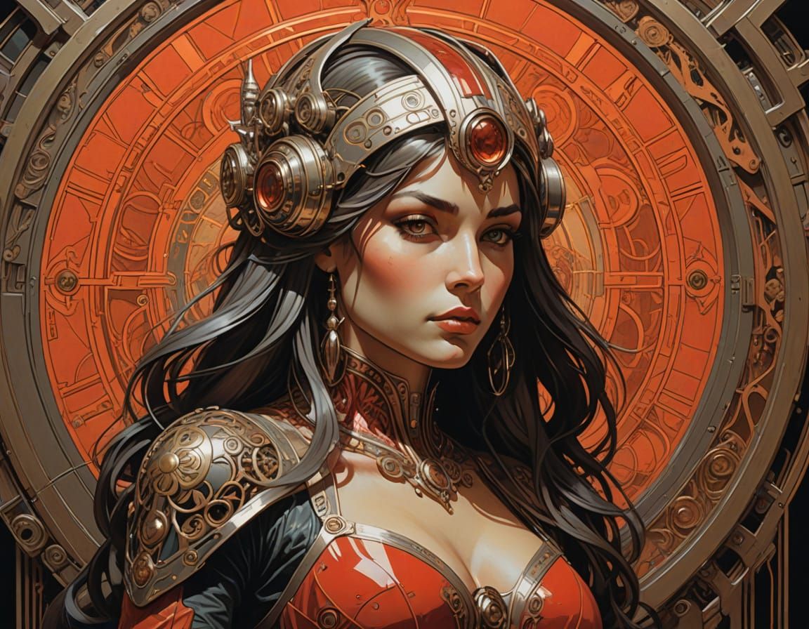 Time Travel Device: Charcoal Drawing in Da Vinci Style