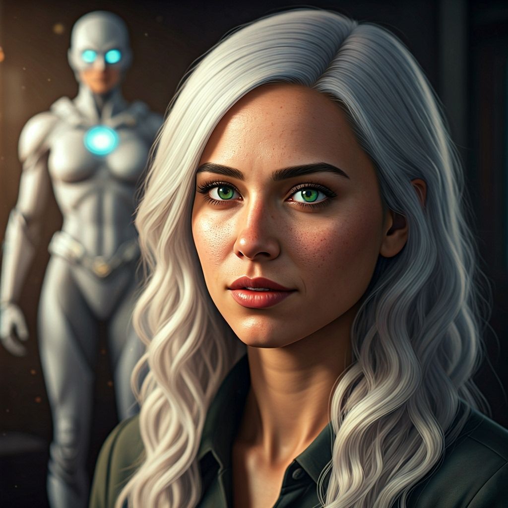 Realistic Portrait of Hispanic Woman in Golden Hour