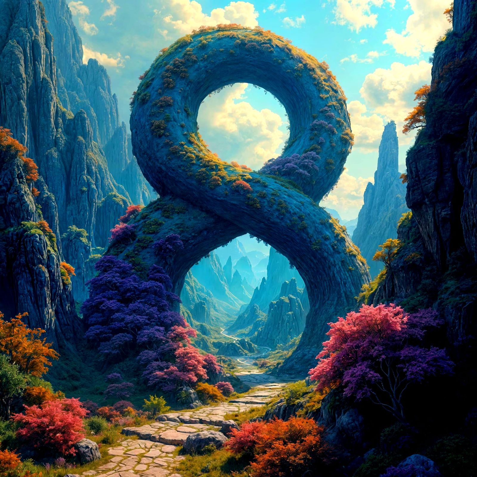 Ethereal Infinity Loop in Vibrant Colors