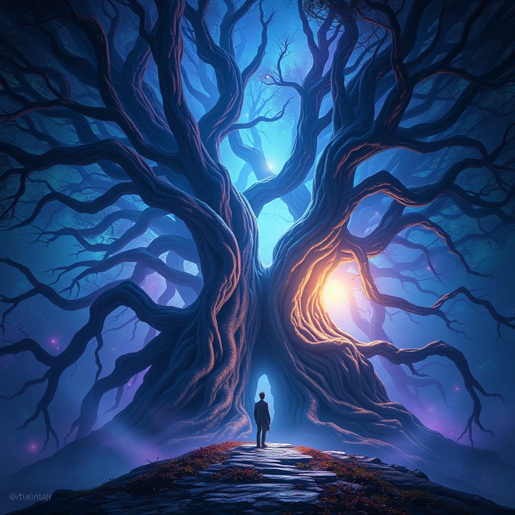 Mystical Forest Sanctuary Radiates Ethereal Light