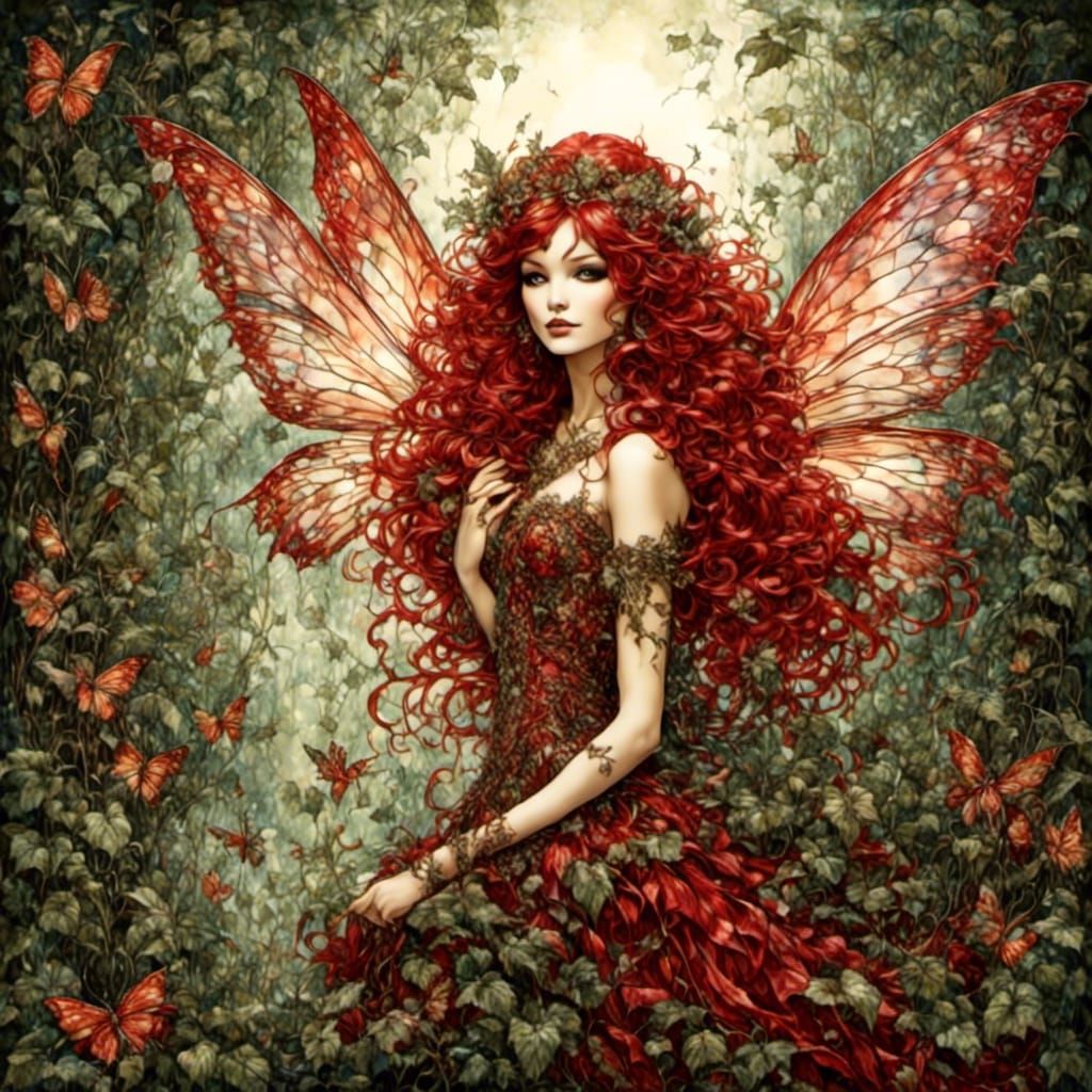 Ethereal Fairy Queen Portrait in Digital Art Style