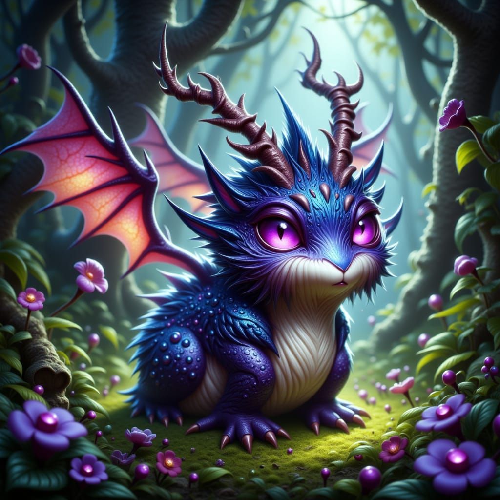 Mystical Critter in Whimsical Forest
