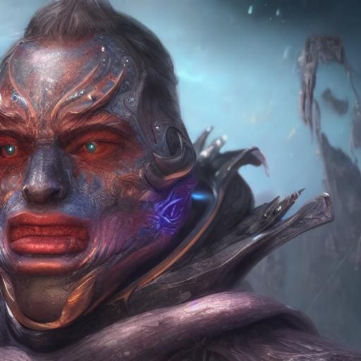 Ethereal Male Portrait Unfolds from Celestial Canvas