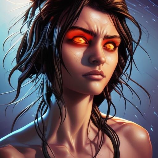 Detailed Raccoon-Human Hybrid Portrait